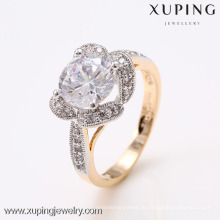 12410 xuping mode große zirkon schmuck zwei farbe ring designs charme schmuck geschenk hochzeit ring für frauen
